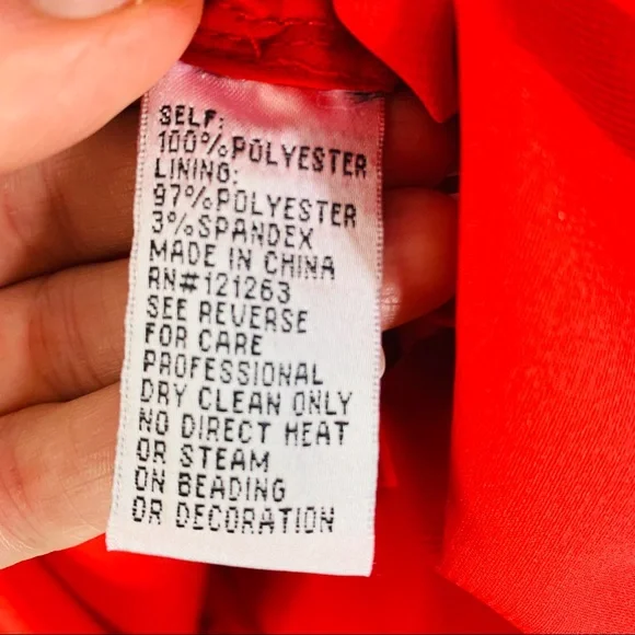 MIKAEL AGHAL Red Lace Sleeveless Midi Dress Size 2 - Picture 11 of 15